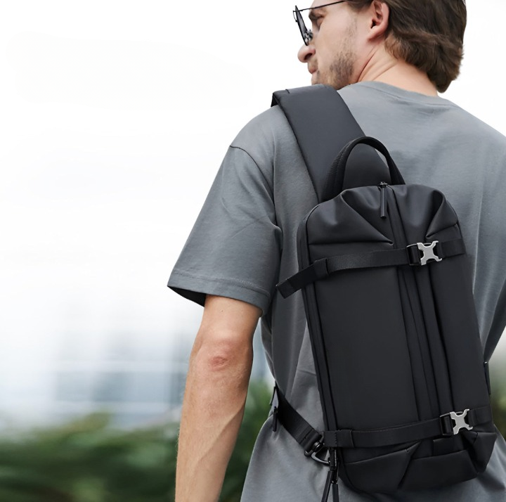 Antykradzieżowa męska torba na ramię Modular Fit skórzana | Bezpieczna i funkcjonalna